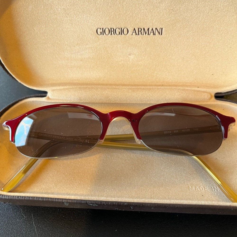 Giorgio Armani Burgundy Sunglasses